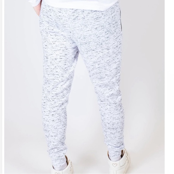Brooklyn Cloth Men’s White & Black Speckled Sweat Pant Jogger Larger - Picture 3 of 9